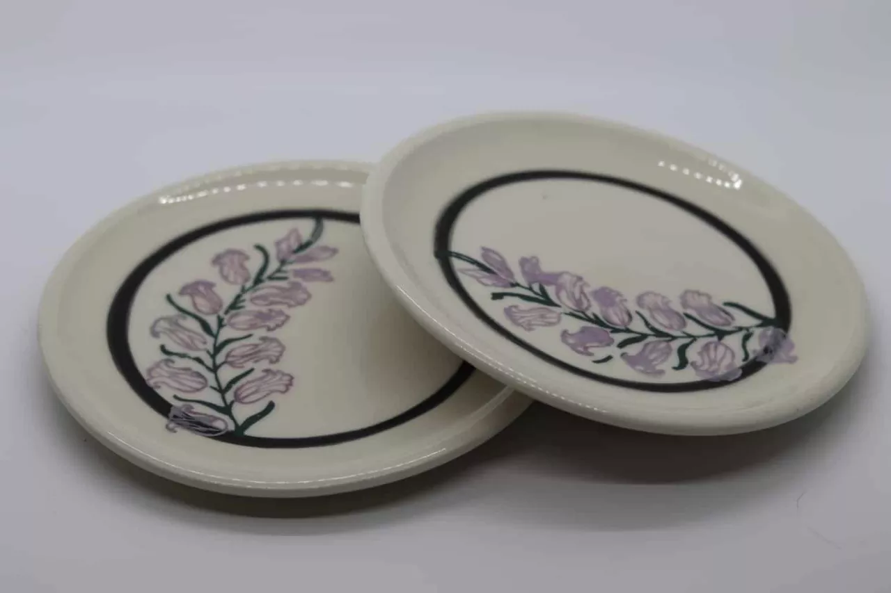 Floral Dessert Plates — handmade pottery by Megelise