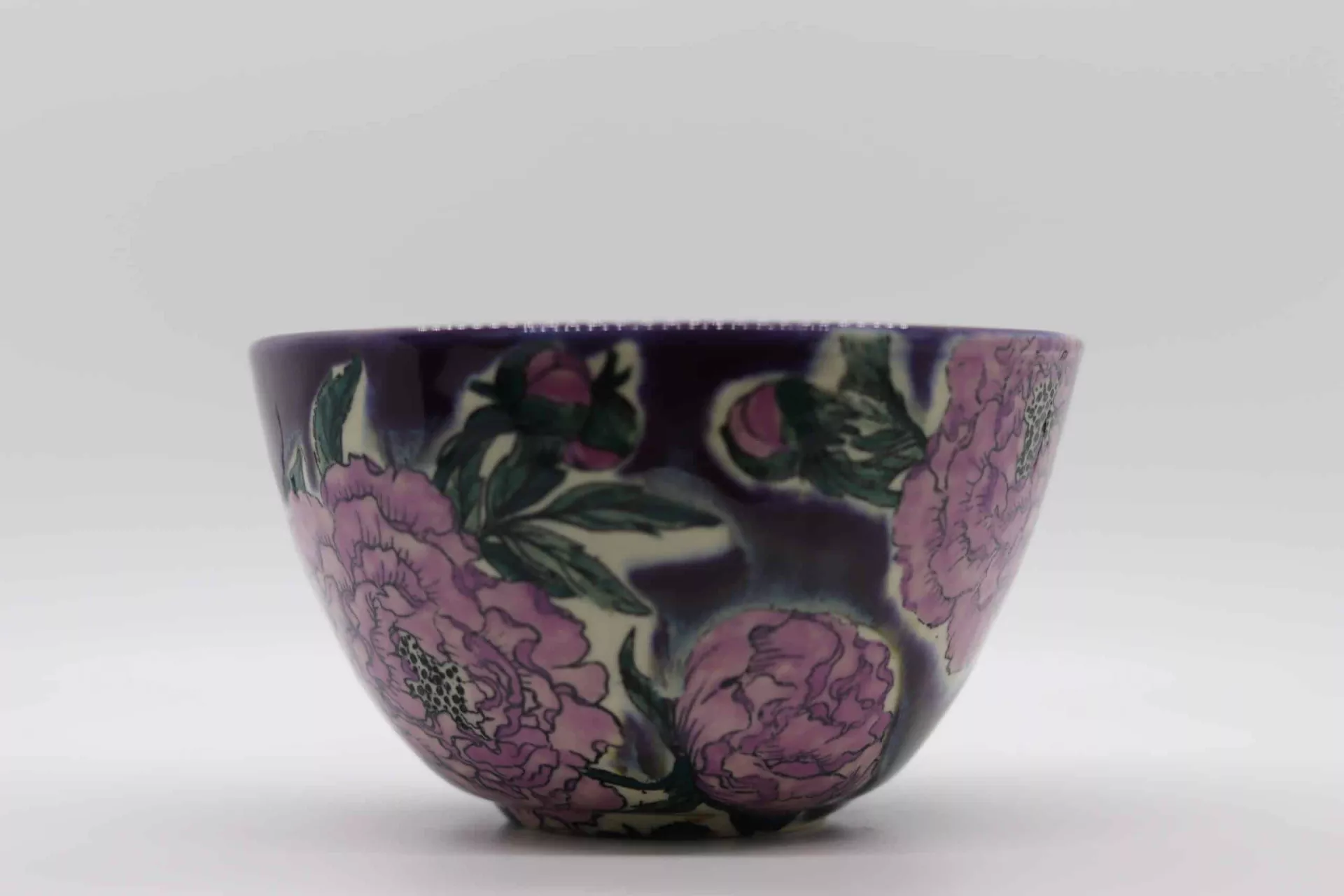 Peonies Bowl — handmade pottery by Megelise